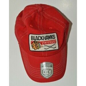 Unused Chicago Blackhawks High End Red Old Time Hockey Strapback Cap Hat MINT